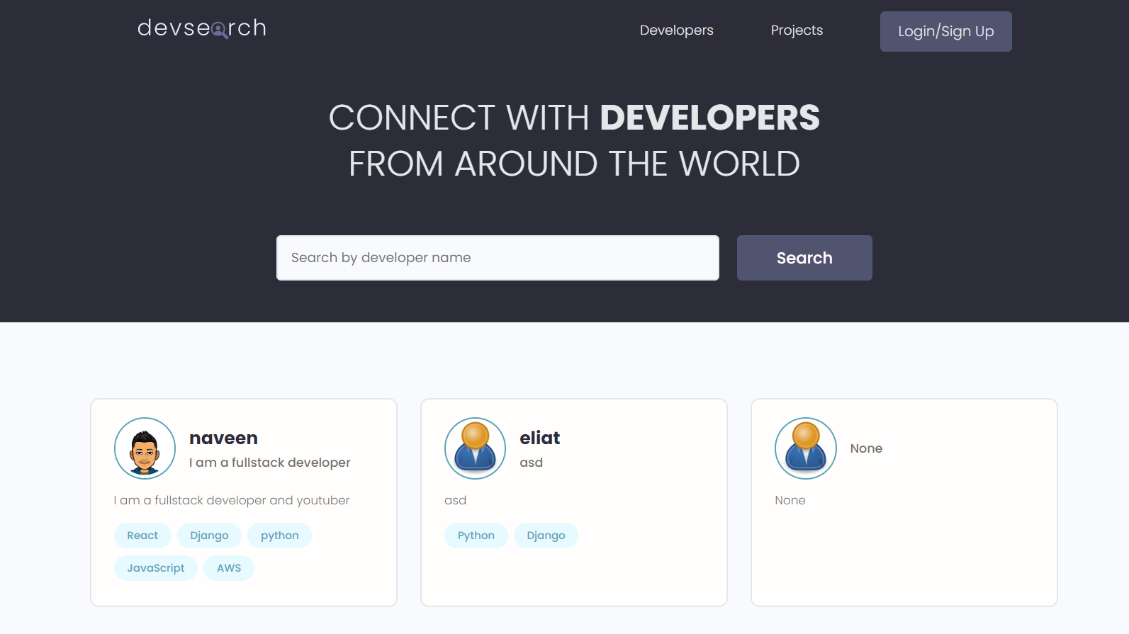 DevSearch Project